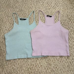 SHEIN ribbed cropped cami tank bundle